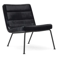 Angus Slipper Chair, Poly, Leather, Old Saddle, Antique Bronze