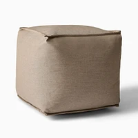 Sunbrella® Indoor/Outdoor Cast Pumice Pouf 18x18x13