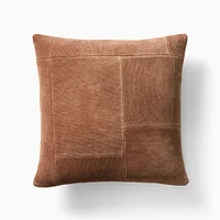 Patchwork Chenille Pillow Cover, 20x20, Sand