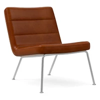 Angus Slipper Chair, Poly, Leather, Old Saddle, Antique Bronze