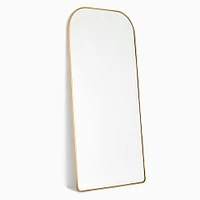Streamline Wide Arch Floor Mirror, Antique Brass, 35"Wx72"H