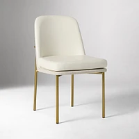 Jack Metal Frame Dining Chair + Vl Snow Cushion, Twill Sand, Dark Bronze