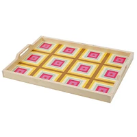 Wolfum Baltic Birch Serving Tray, Blocks Multi