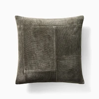 Patchwork Chenille Pillow Cover, 20x20, Sand