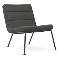 Angus Slipper Chair, Poly, Leather, Old Saddle, Antique Bronze