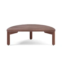 Platform Sectional Round Table, Dark Walnut