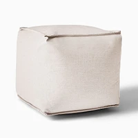 Sunbrella® Indoor/Outdoor Cast Pumice Pouf 18x18x13
