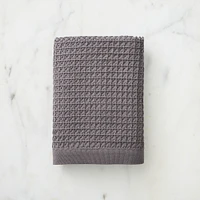 Plush Waffle Bath Towel, White