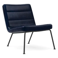 Angus Slipper Chair, Poly, Leather, Old Saddle, Antique Bronze