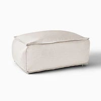 Sunbrella® Indoor/Outdoor Cast Pumice Pouf 18x18x13