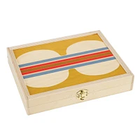 Travel Backgammon Set, Seafoam Marble