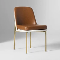 Jack Metal Frame Dining Chair + Vl Snow Cushion, Twill Sand, Dark Bronze