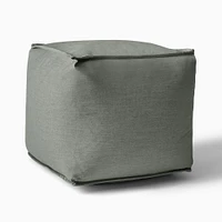 Sunbrella® Indoor/Outdoor Cast Pumice Pouf 18x18x13