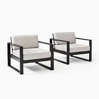 Portside Aluminum Outdoor Lounge Chair, Dark Bronze