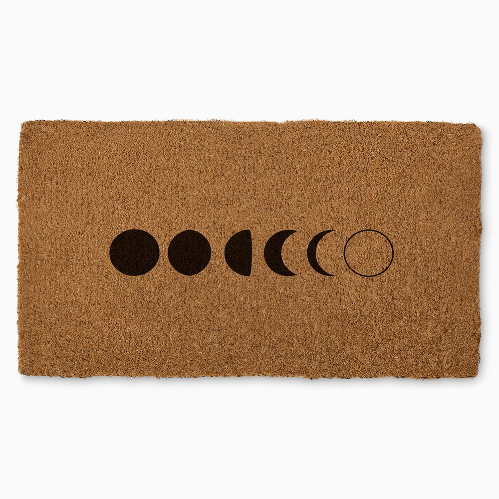Moon Phase Doormat, 18x30, Black
