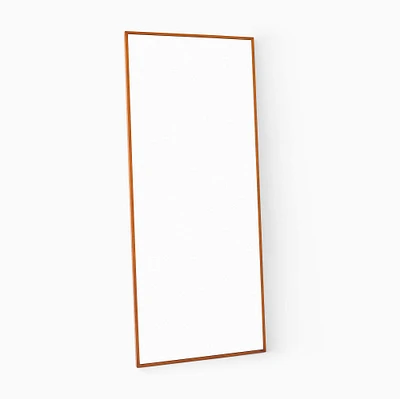 Thin Wood Floor Mirror, Acorn, 30"Wx72"H