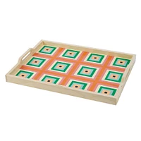 Wolfum Baltic Birch Serving Tray, Blocks Multi