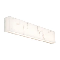 Linear Marbled Sconce, 18", White