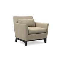 Harvey Chair, Poly, Saddle Leather, Nut, Black