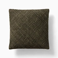 Heathered Basket Weave Wool PC 20x20, Chocolate