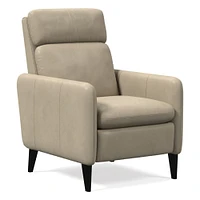 Lewis Recliner, Poly, Saddle Leather, Nut, Chocolate