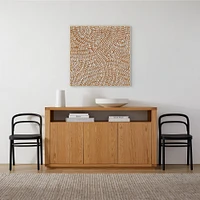 Sweeping Tangle, 39.5x39.5, White, Canvas