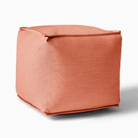 Sunbrella® Indoor/Outdoor Cast Pumice Pouf 18x18x13