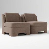 Beaumont Chair, Performance Yarn Dyed Linen Weave Alabaster
