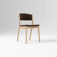 Marcus Samuelsson Dining Chair, Yarn Dyed Linen Weave Alabaster, Blonde
