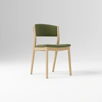 Marcus Samuelsson Dining Chair, Yarn Dyed Linen Weave Alabaster, Blonde