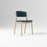 Marcus Samuelsson Dining Chair, Yarn Dyed Linen Weave Alabaster, Blonde