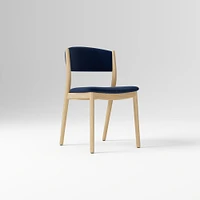Marcus Samuelsson Dining Chair, Yarn Dyed Linen Weave Alabaster, Blonde