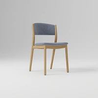 Marcus Samuelsson Dining Chair, Yarn Dyed Linen Weave Alabaster, Blonde