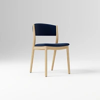 Marcus Samuelsson Dining Chair, Yarn Dyed Linen Weave Alabaster, Blonde