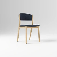 Marcus Samuelsson Dining Chair, Yarn Dyed Linen Weave Alabaster, Blonde