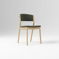 Marcus Samuelsson Dining Chair, Yarn Dyed Linen Weave Alabaster, Blonde