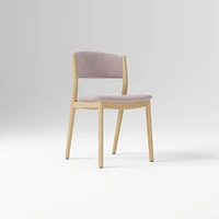 Marcus Samuelsson Dining Chair, Yarn Dyed Linen Weave Alabaster, Blonde