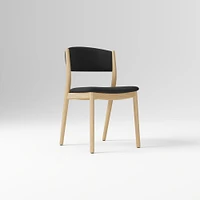 Marcus Samuelsson Dining Chair, Yarn Dyed Linen Weave Alabaster, Blonde