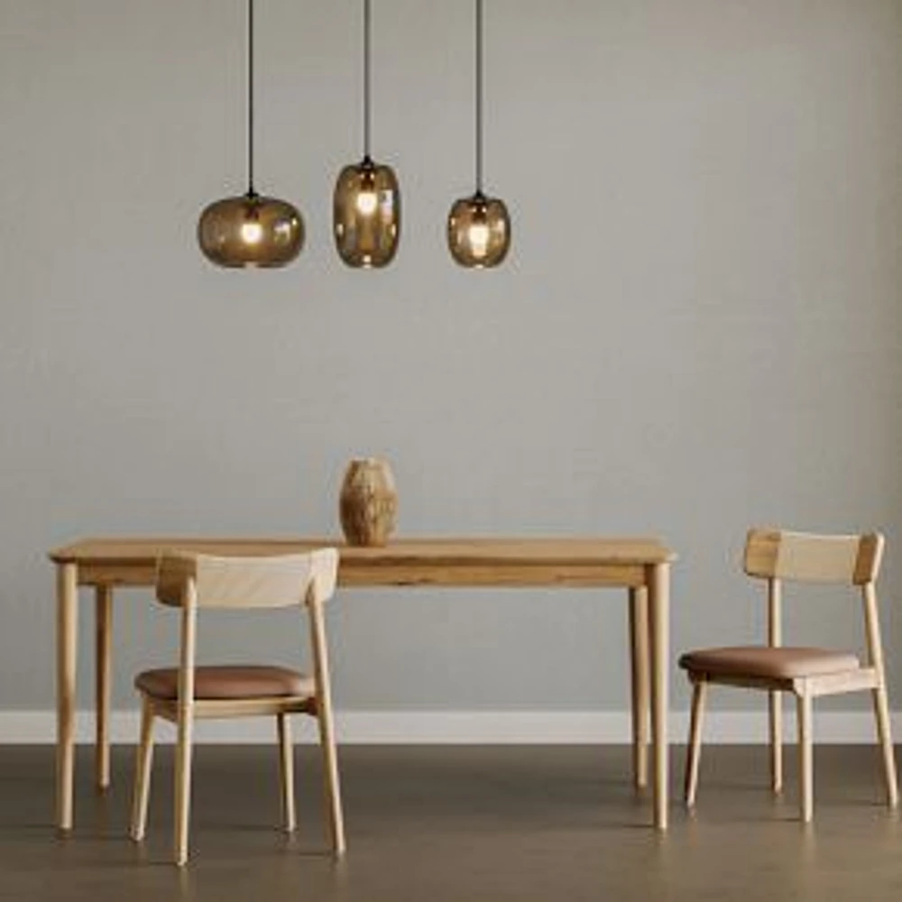 Wilbur Solid White Oak Dining Table, Natural