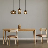 Wilbur Solid White Oak Dining Table, Natural