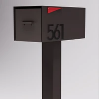 Post & Porch Malone Post-Mounted Mailbox, Black/Black