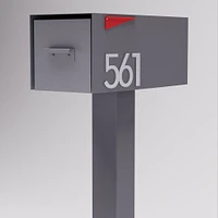 Post & Porch Malone Post-Mounted Mailbox, Black/Black