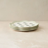 Rhode Dinnerware Salad Plate, Printed Alabaster, Set of 4
