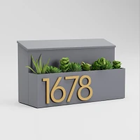 Post & Porch Garden Wall-Mounted Mailbox, Brown/Silver