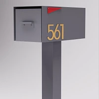 Post & Porch Malone Post-Mounted Mailbox, Black/Black
