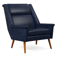 Carlo Highback Chair, Poly, Saddle Leather, Nut, Pecan