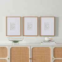 Multi-Mat Wood Gallery Frame, Wheat, 5x7