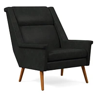 Carlo Highback Chair, Poly, Saddle Leather, Nut, Pecan