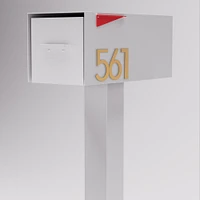 Post & Porch Malone Post-Mounted Mailbox, Black/Black