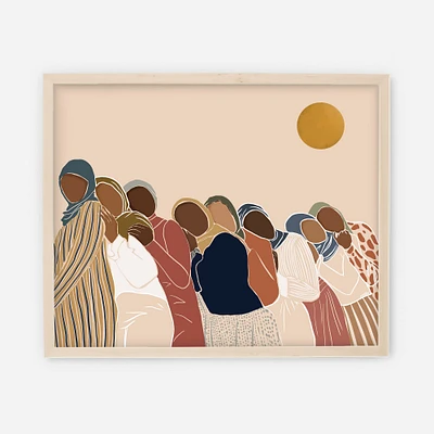 Sisterhood, White Frame, Multi, 11"x14"